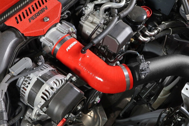 PERRIN 22-25 Subaru BRZ / Toyota GR86 Inlet Hose - Red - Bull Strap