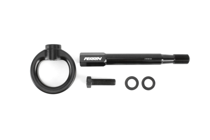 PERRIN 22-25 Subaru WRX / 18-23 Crosstrek / 17-23 Impreza Forester Tow Hook Kit (Front) - Black - Bull Strap