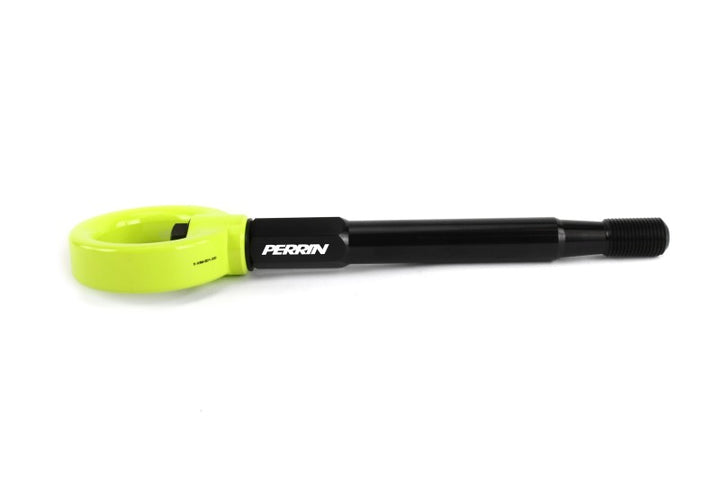 PERRIN 22-25 Subaru WRX / 18-23 Crosstrek / 20-25 OBXT Tow Hook Kit (Front) - Neon Yellow - Bull Strap