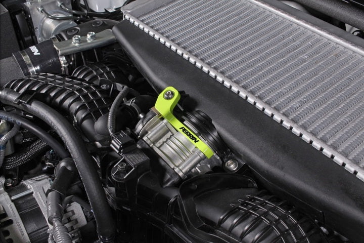 PERRIN 22-25 Subaru WRX / 19-25 Ascent / 20-25 Outback & Legacy Turbo TMIC Bracket - Neon Yellow - Bull Strap