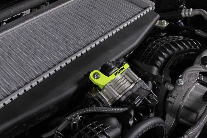 PERRIN 22-25 Subaru WRX / 19-25 Ascent / 20-25 Outback & Legacy Turbo TMIC Bracket - Neon Yellow - Bull Strap