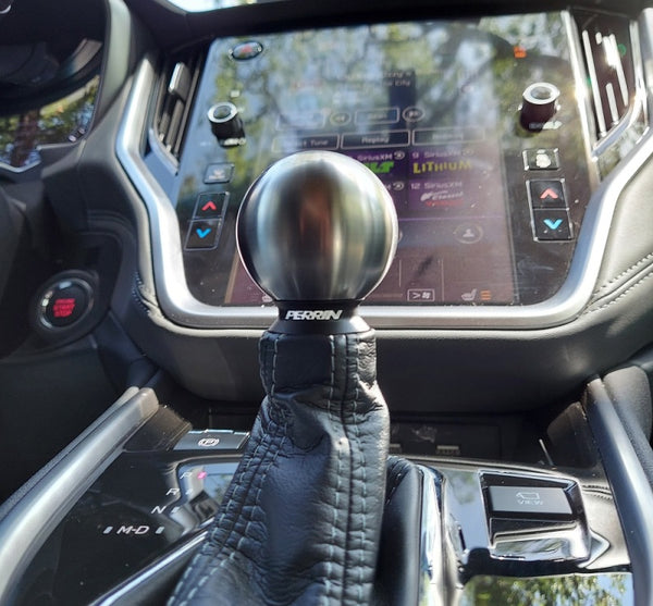 PERRIN 22-25 Subaru WRX & 20-25 Outback/Ascent/Legacy (CVT ONLY) SS Shift Knob - Ball Style - Bull Strap