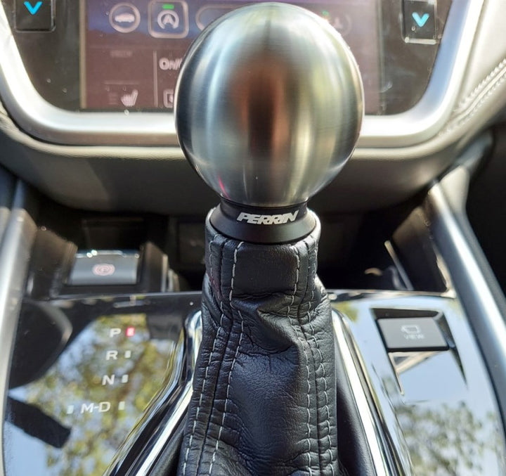 PERRIN 22-25 Subaru WRX & 20-25 Outback/Ascent/Legacy (CVT ONLY) SS Shift Knob - Ball Style - Bull Strap
