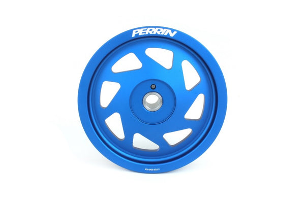 PERRIN 22-25 Subaru WRX/BRZ & Toyota GR86 / 20-25 FXT/OBXT Lightweight Crank Pulley - Blue - Bull Strap