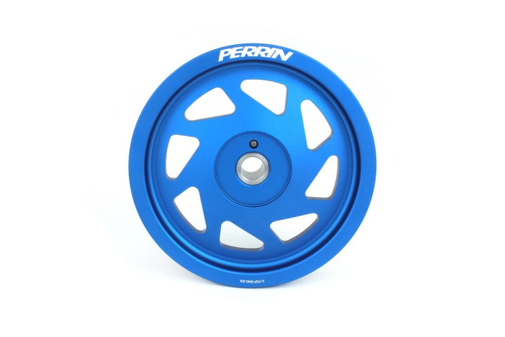 PERRIN 22-25 Subaru WRX/BRZ & Toyota GR86 / 20-25 FXT/OBXT Lightweight Crank Pulley - Blue - Bull Strap