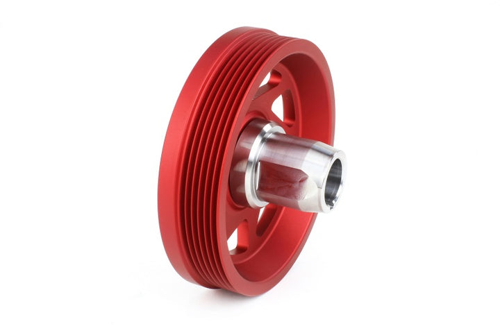 PERRIN 22-25 Subaru WRX/BRZ & Toyota GR86 / 20-25 FXT/OBXT Lightweight Crank Pulley - Red - Bull Strap