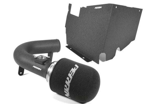 PERRIN 22-25 Subaru WRX Cold Air Intake w/Heatshield - Black - Bull Strap