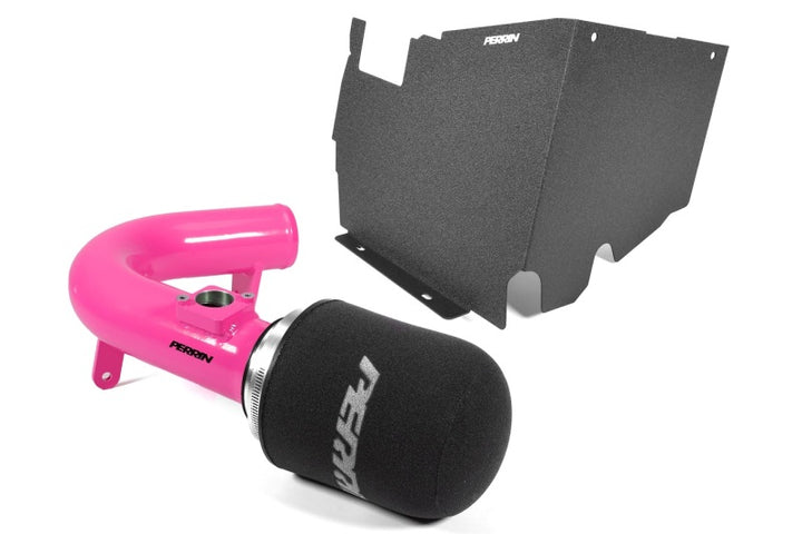 PERRIN 22-25 Subaru WRX Cold Air Intake w/Heatshield - Hyper Pink - Bull Strap