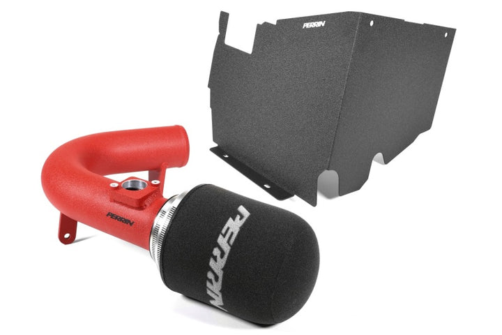 PERRIN 22-25 Subaru WRX Cold Air Intake w/Heatshield - Red - Bull Strap