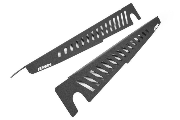 PERRIN 22-25 Subaru WRX Fender Shroud Set - Black - Bull Strap