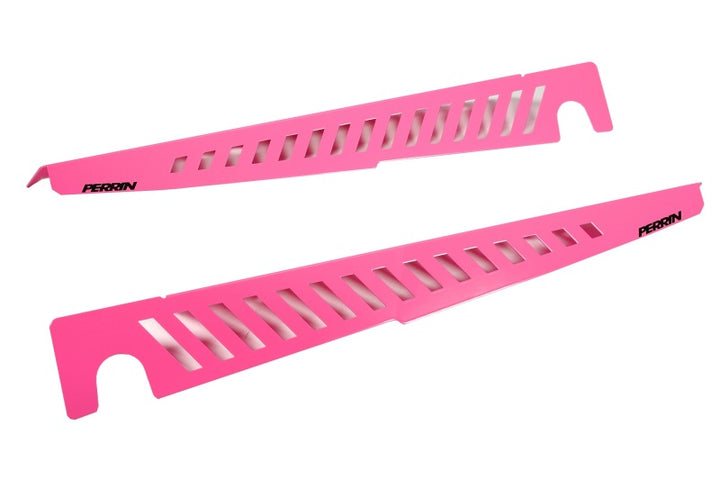 PERRIN 22-25 Subaru WRX Fender Shroud Set - Hyper Pink - Bull Strap