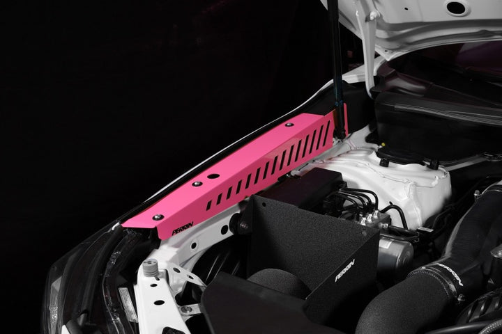 PERRIN 22-25 Subaru WRX Fender Shroud Set - Hyper Pink - Bull Strap