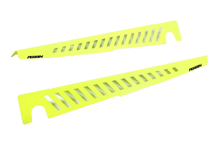 PERRIN 22-25 Subaru WRX Fender Shroud Set - Neon Yellow - Bull Strap