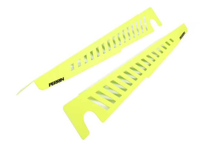 PERRIN 22-25 Subaru WRX Fender Shroud Set - Neon Yellow - Bull Strap