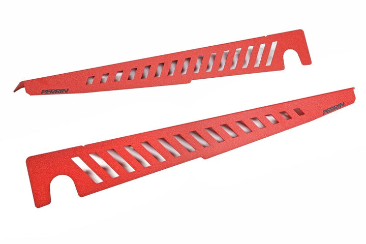 PERRIN 22-25 Subaru WRX Fender Shroud Set - Red - Bull Strap