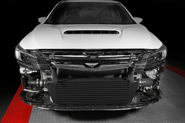 PERRIN 22-25 Subaru WRX Front Mount Intercooler Kit (Black Tubes & Black Core) - Bull Strap
