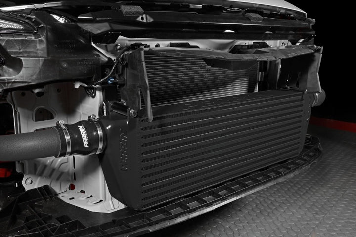 PERRIN 22-25 Subaru WRX Front Mount Intercooler Kit (Black Tubes & Black Core) - Bull Strap