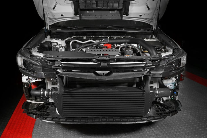 PERRIN 22-25 Subaru WRX Front Mount Intercooler Kit (Black Tubes & Black Core) - Bull Strap