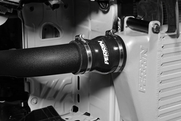 PERRIN 22-25 Subaru WRX Front Mount Intercooler Kit (Black Tubes & Silver Core) - Bull Strap