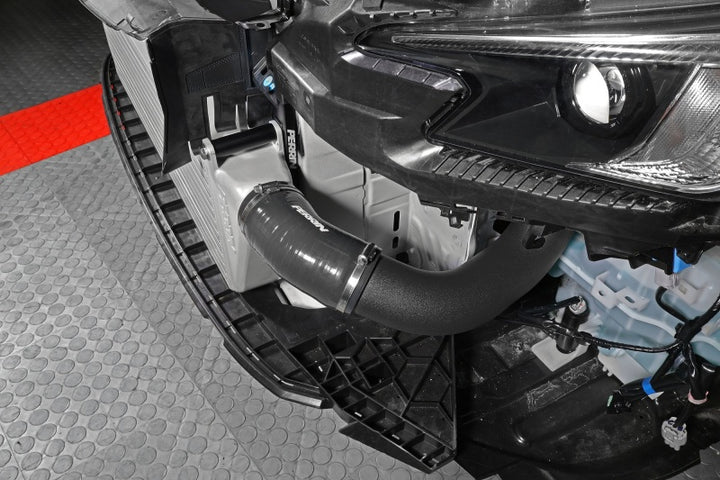 PERRIN 22-25 Subaru WRX Front Mount Intercooler Kit (Black Tubes & Silver Core) - Bull Strap