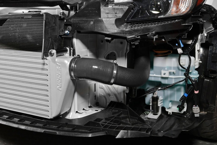 PERRIN 22-25 Subaru WRX Front Mount Intercooler Kit (Black Tubes & Silver Core) - Bull Strap