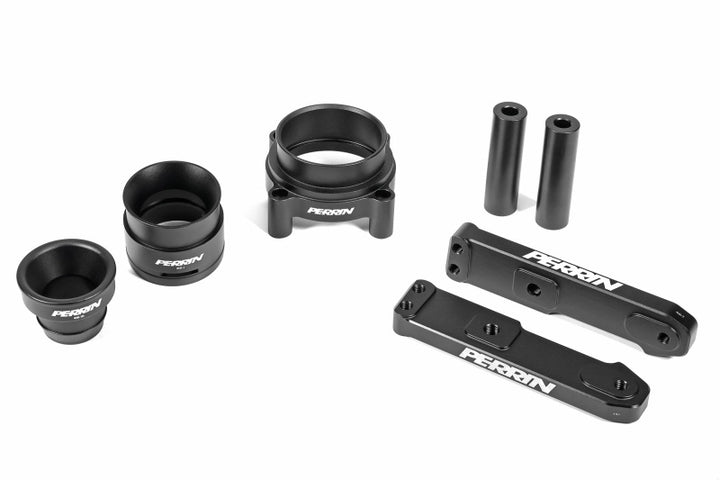 PERRIN 22-25 Subaru WRX Front Mount Intercooler Kit (Red Tubes & Black Core) - Bull Strap