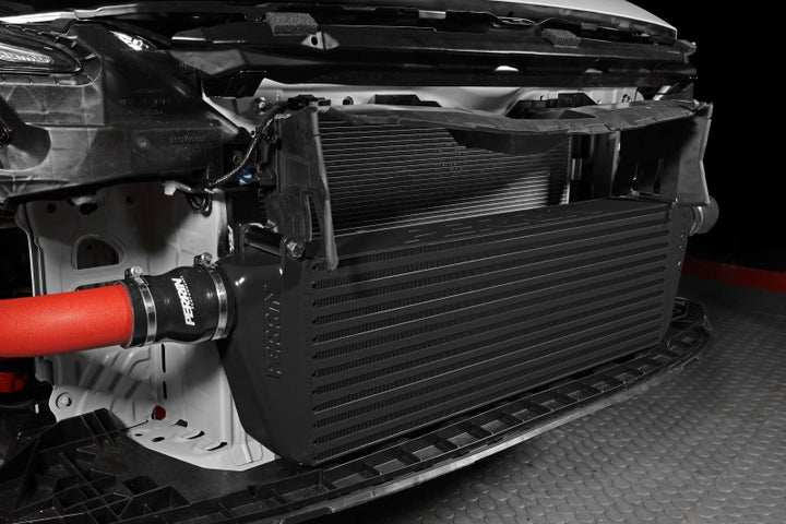 PERRIN 22-25 Subaru WRX Front Mount Intercooler Kit (Red Tubes & Black Core) - Bull Strap