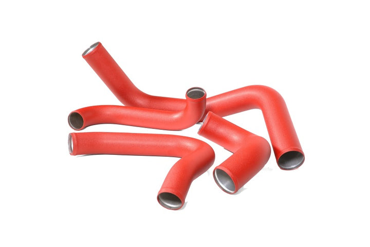 PERRIN 22-25 Subaru WRX Front Mount Intercooler Kit (Red Tubes & Silver Core) - Bull Strap