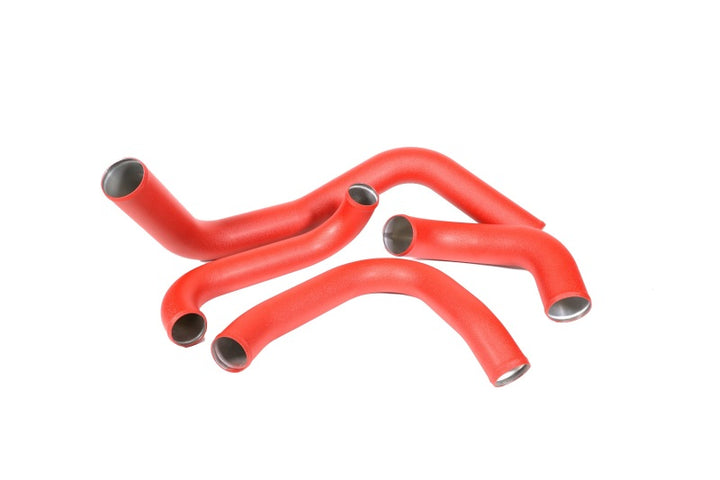 PERRIN 22-25 Subaru WRX Front Mount Intercooler Kit (Red Tubes & Silver Core) - Bull Strap