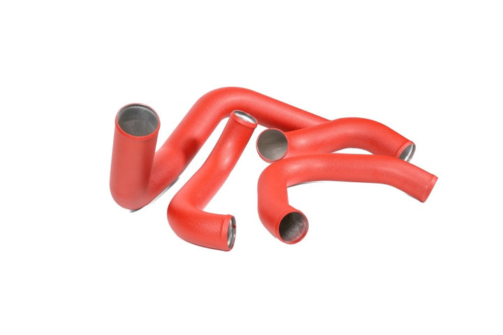 PERRIN 22-25 Subaru WRX Front Mount Intercooler Kit (Red Tubes & Silver Core) - Bull Strap