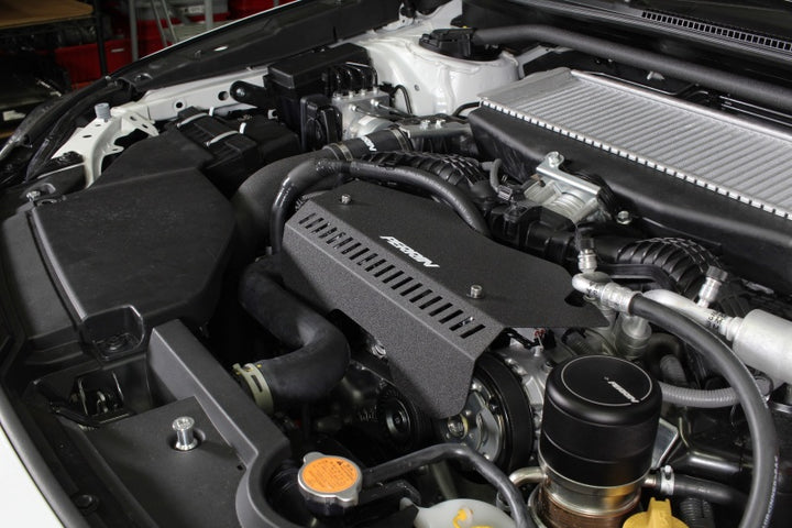 PERRIN 22-25 Subaru WRX Pulley Cover - Black (TALL - For Use w/o PERRIN AOS) - Bull Strap