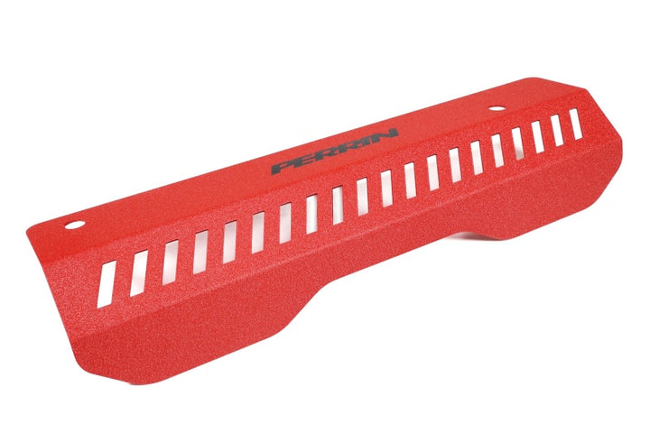 PERRIN 22-25 Subaru WRX Pulley Cover - Red (SHORT - For Use w/PERRIN AOS) - Bull Strap