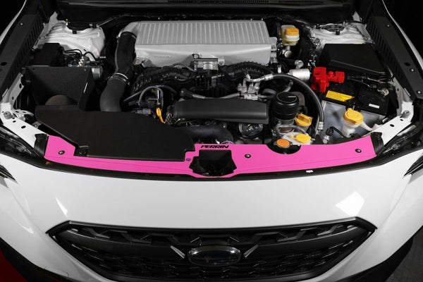 PERRIN 22-25 Subaru WRX Radiator Shroud - Hyper Pink - Bull Strap