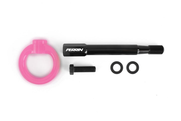 PERRIN 22-25 Toyota GR86 Tow Hook Kit (Front) - Hyper Pink - Bull Strap