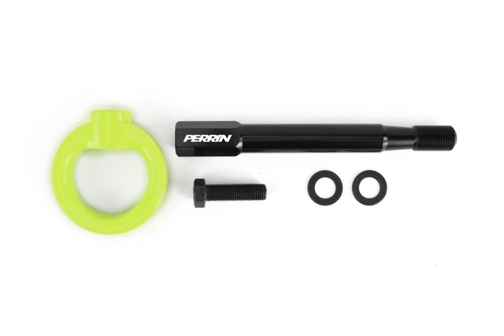 PERRIN 22-25 Toyota GR86 Tow Hook Kit (Front) - Neon Yellow - Bull Strap