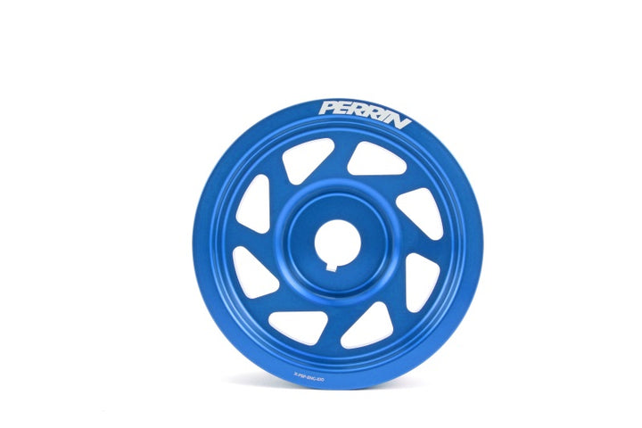 PERRIN 93-14 Subaru Impreza (Incl. 02-14 WRX) / 04-21 STI Lightened Crank Pulley - Blue - Bull Strap