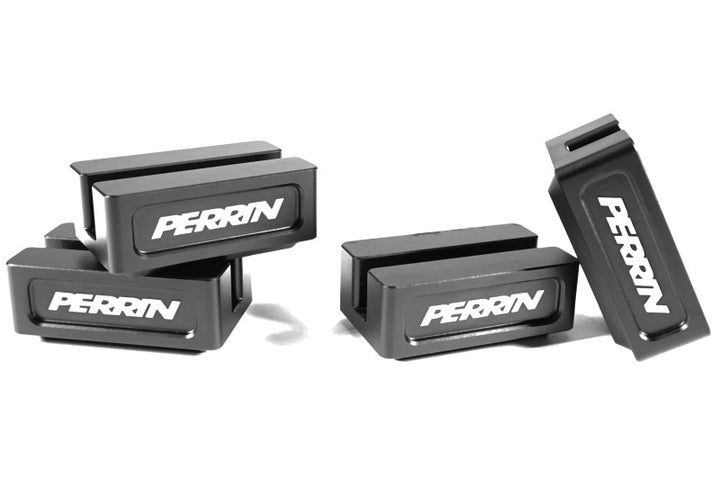 PERRIN 93-25 Subaru WRX/STI/Impreza/OBXT/LGT & 13-25 BRZ/GR86/Crosstrek Jack Pad Set (5pc) - Black - Bull Strap