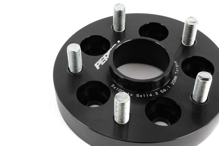 PERRIN Subaru/Toyota/Scion 25mm Wheel Adapter (Bolt-On Type) 5x100 to 5x114.3 w/56mm Hub - Pair - Bull Strap