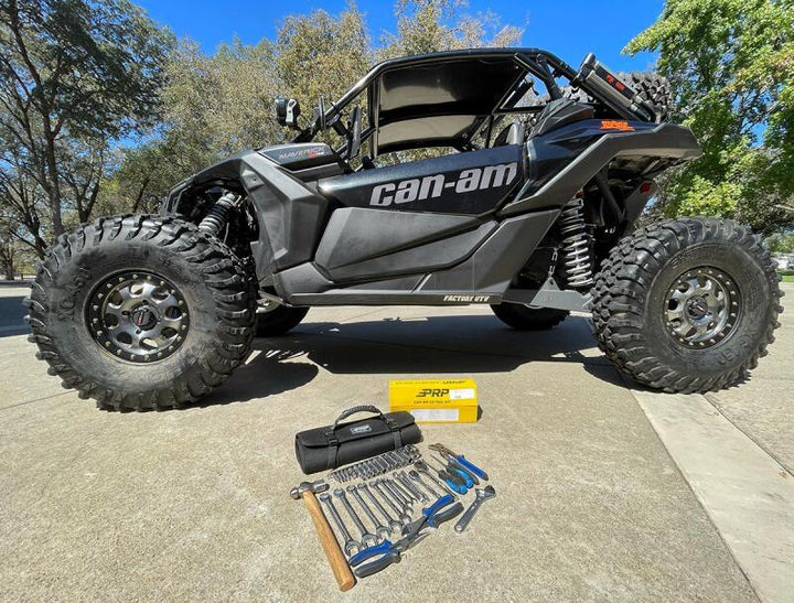PRP 35pc Can-Am Roll Up Tool bag Tool kit - Black - Bull Strap