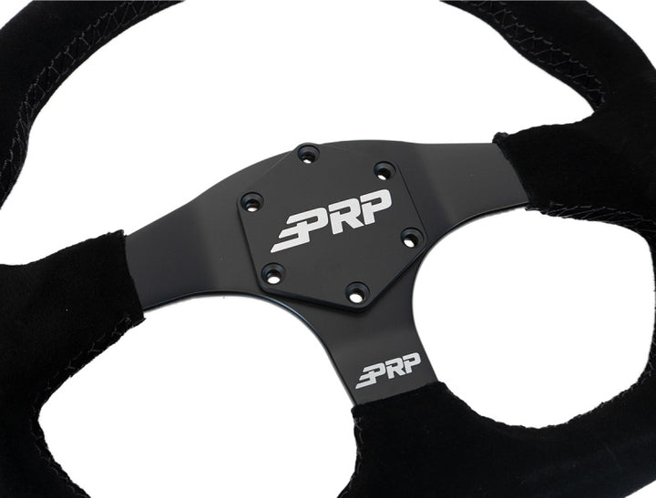 PRP Comp-R Suede Steering Wheel Black - Bull Strap