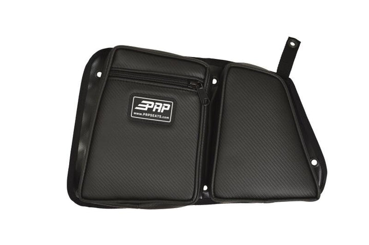 PRP Polaris RZR Rear Door Bag with Knee Pad (Driver Side)- Black - Bull Strap