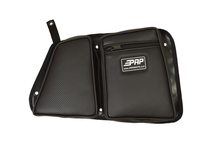 PRP Polaris RZR Rear Door Bag with Knee Pad for Polaris RZR/(Passenger Side)- Black - Bull Strap