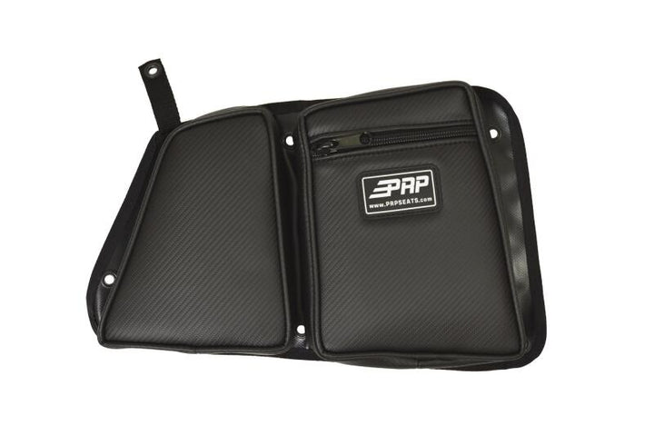 PRP Polaris RZR Rear Door Bag with Knee Pad for Polaris RZR/(Passenger Side)- Black - Bull Strap