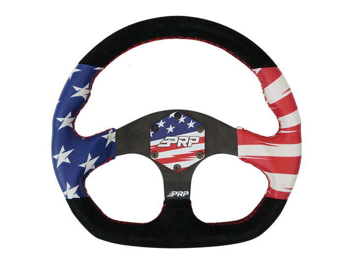 PRP Steering Wheel Center Cap - New Glory Stars and Stripes - Bull Strap