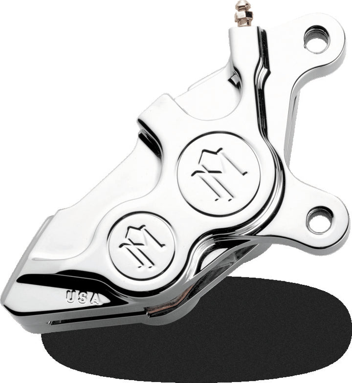 Performance Machine 00-17 HD Caliper 137x4B Left 11.5in - Chrome - Bull Strap