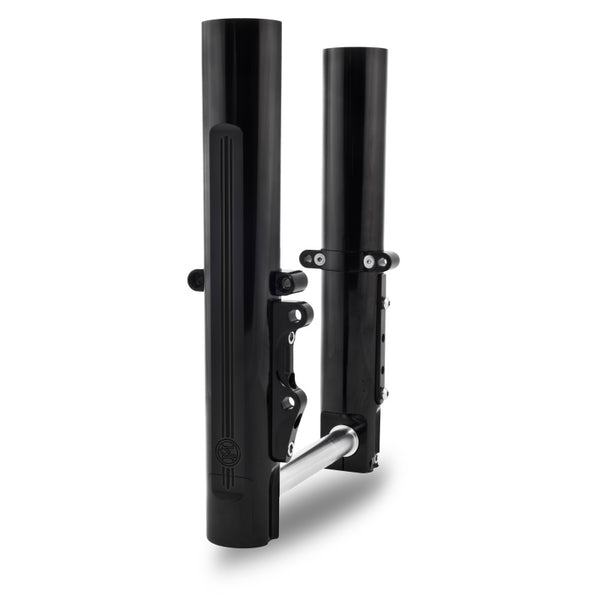 Performance Machine 14-Up FL Lower Leg Assembly - Black Ano - Bull Strap