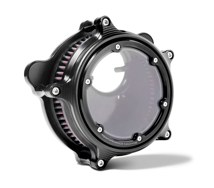 Performance Machine 23-Up CVO, 2024 Touring Vision Series Air Cleaner - Black Ops - Bull Strap