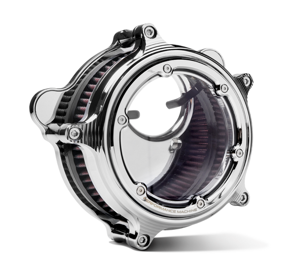 Performance Machine 23-Up CVO, 2024 Touring Vision Series Air Cleaner - Chrome - Bull Strap