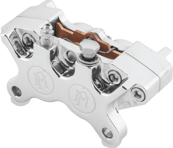 Performance Machine  4 Piston Classic Caliper - Polished - Bull Strap