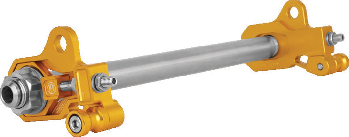Performance Machine Axle Adjuster Kit - Gold Ano - Bull Strap
